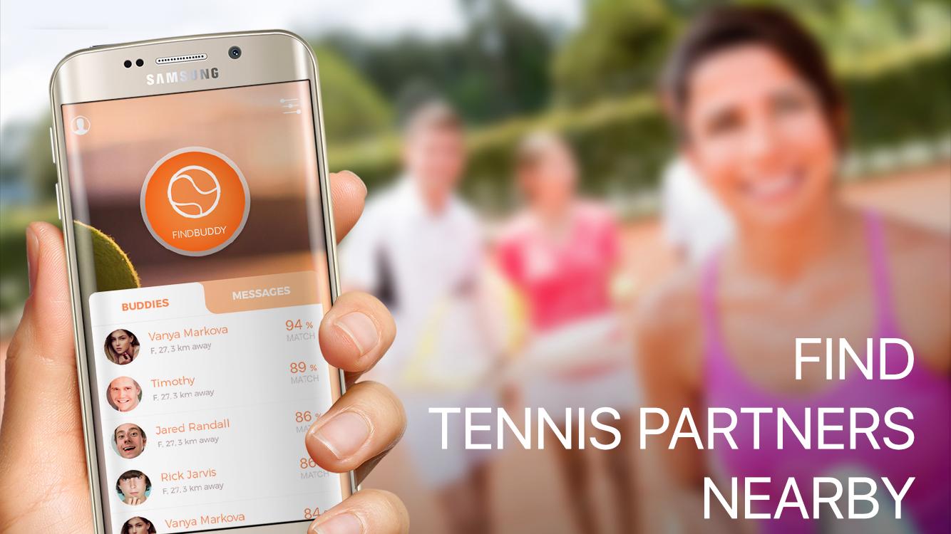 Find tennis players nearby