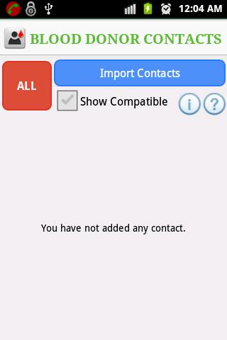 Blood Donor Contacts