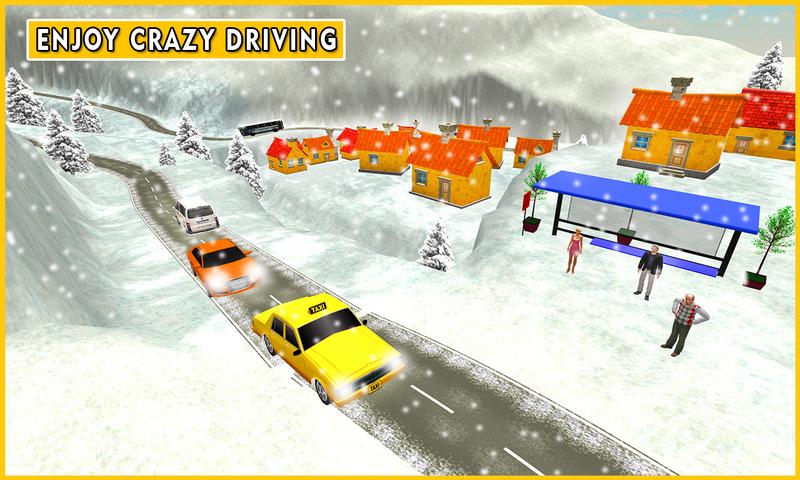 Taxi driver 3D Snow season