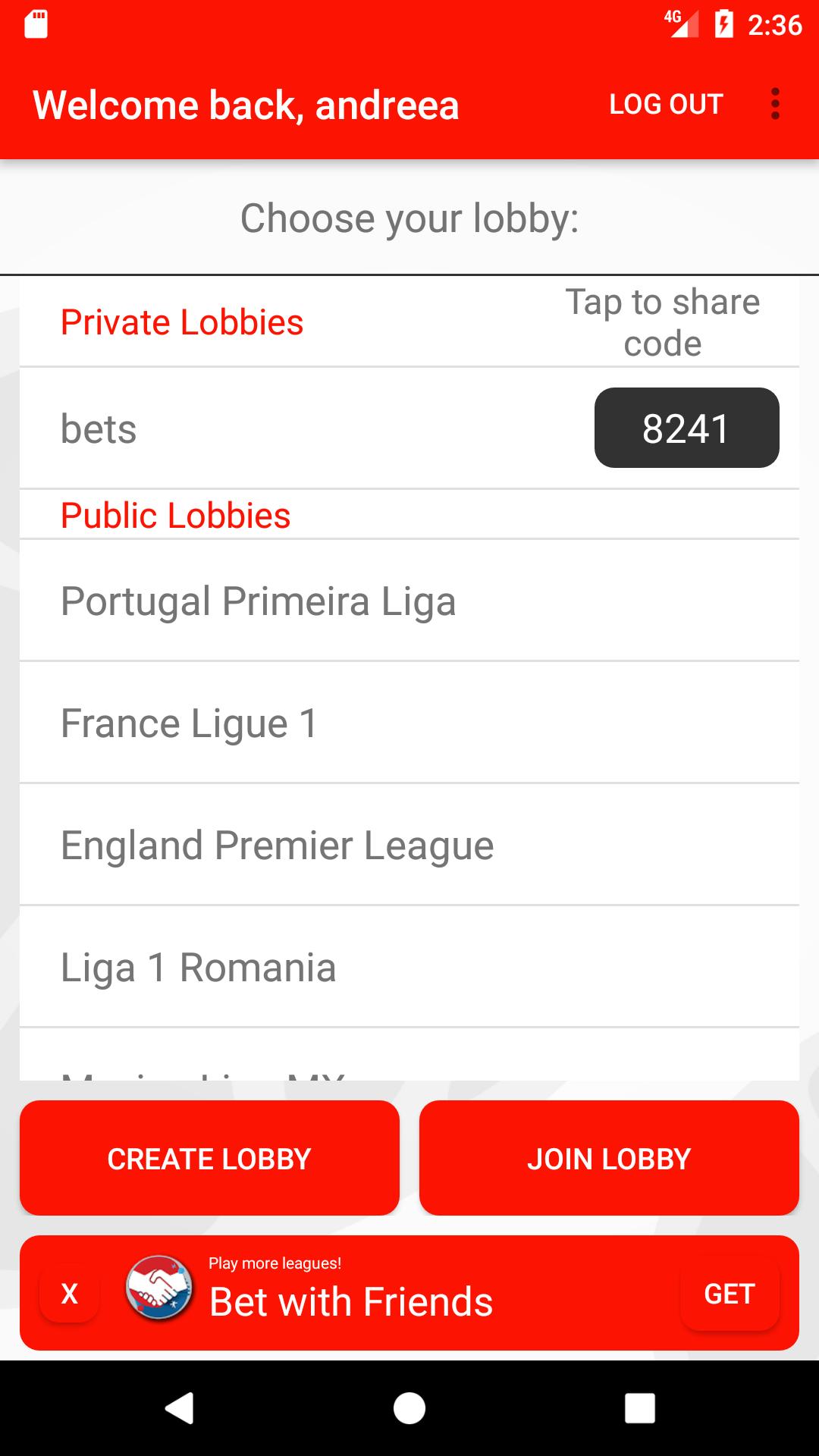 Score Predictor Game. Uefa Champions League Season
