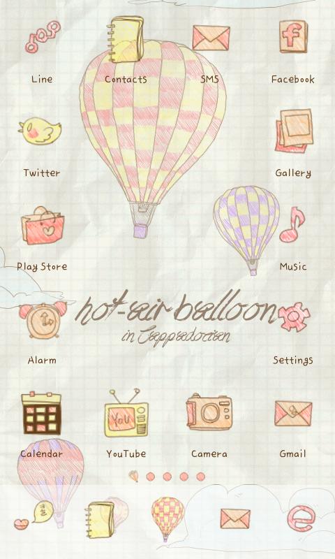 hot air balloon icon theme