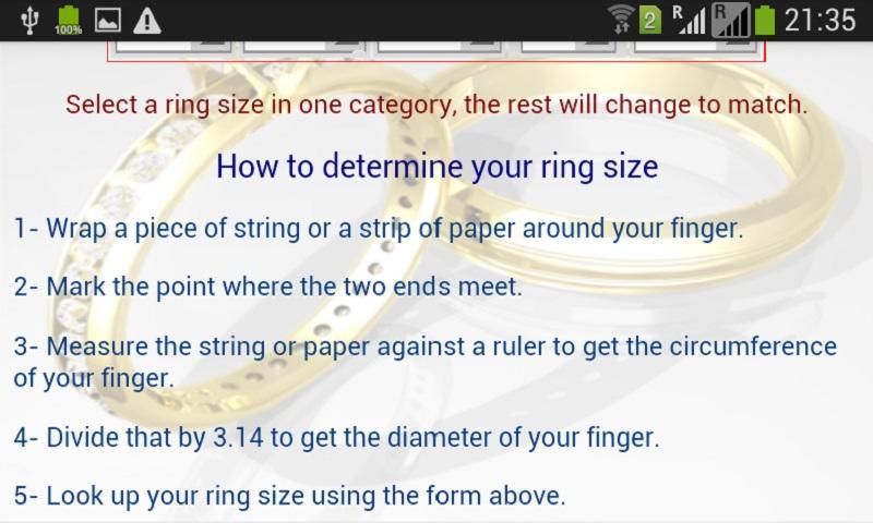 Women Ring Sizes