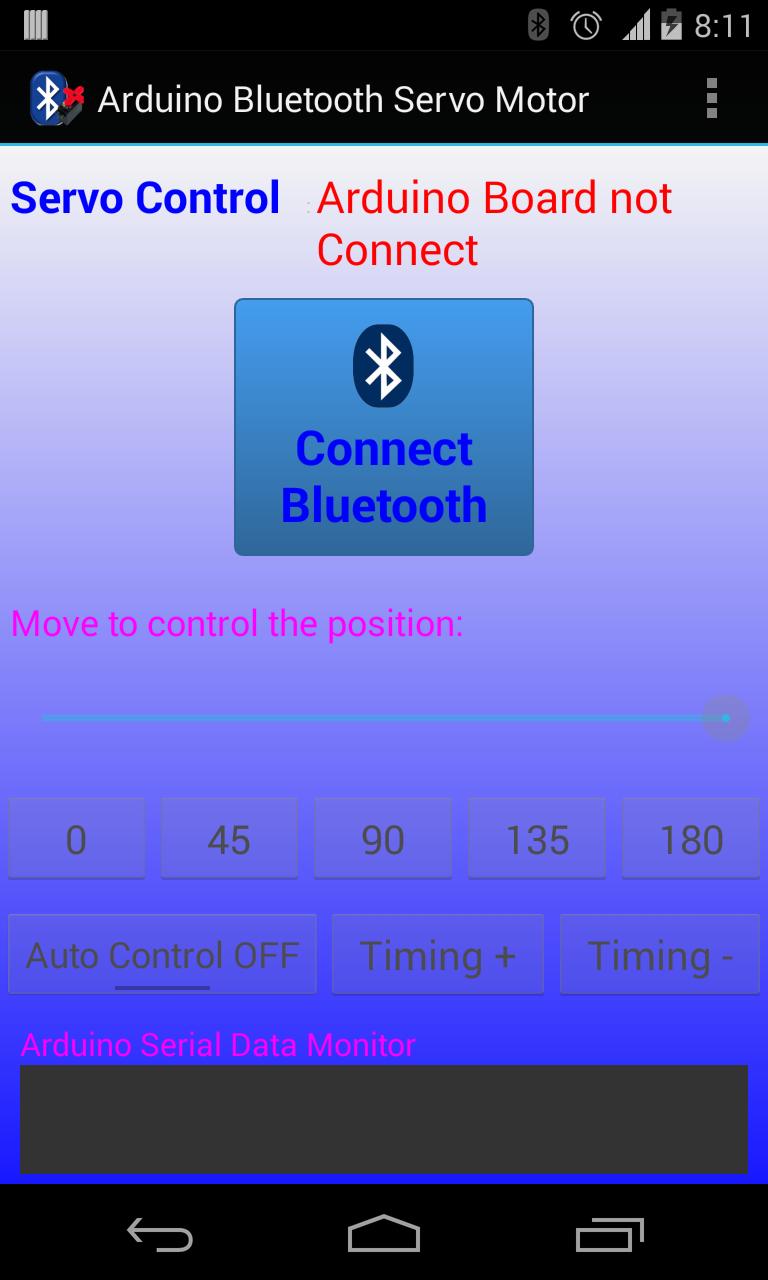 Arduino Bluetooth Servo Motor