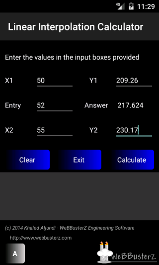 Interpolation Calculator Lite