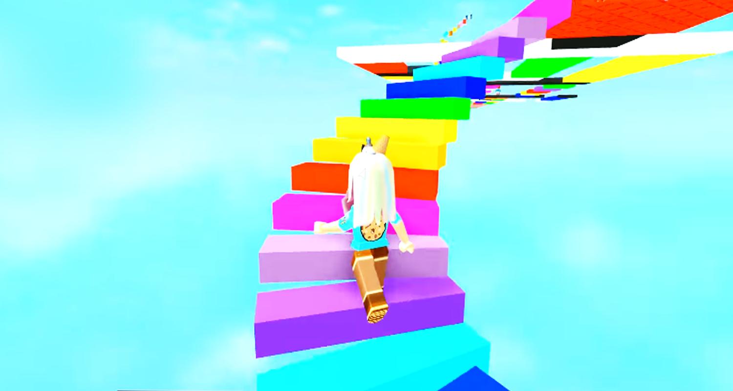 Jumping Into Random Rainbows Game Play Obby Guide