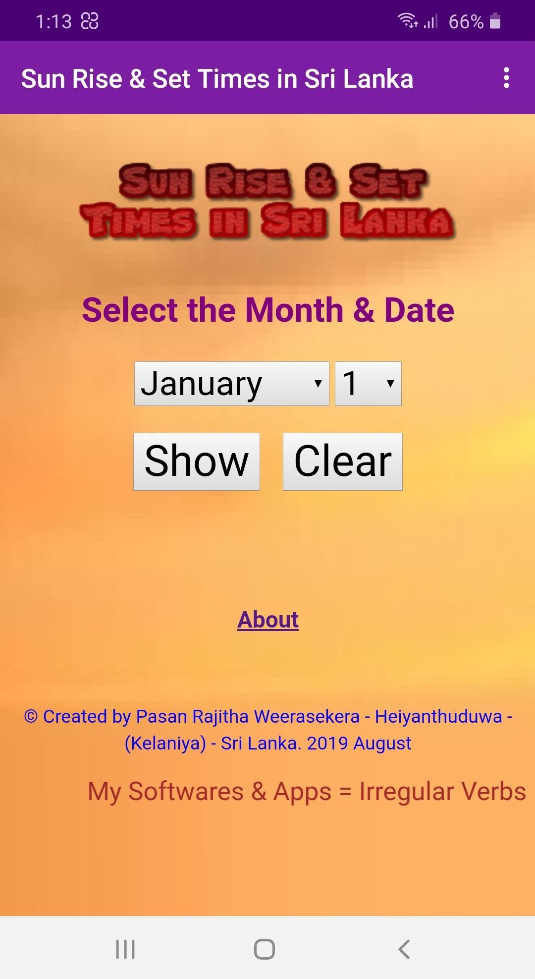 Sun Rise & Set Times in Sri Lanka