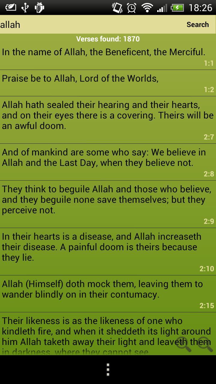 Quran Index: Search Holy Quran