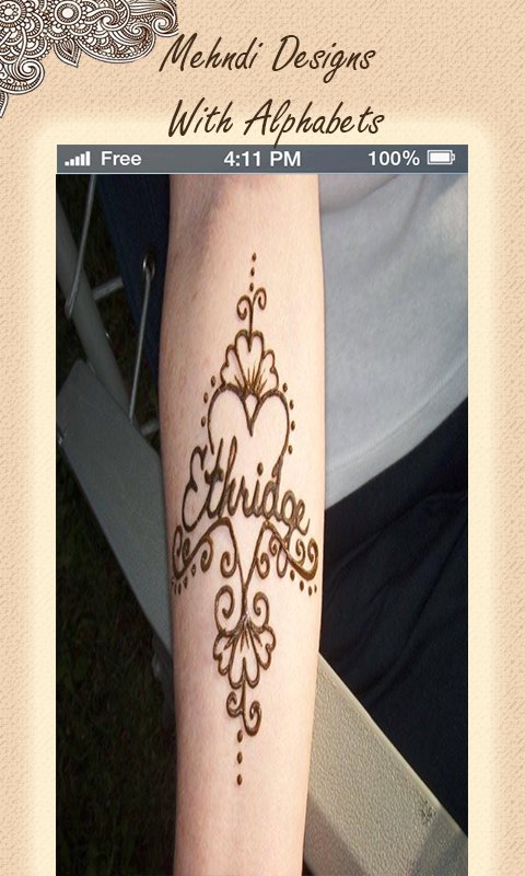 Mehndi Name Design - Name On Hand With Mehndi