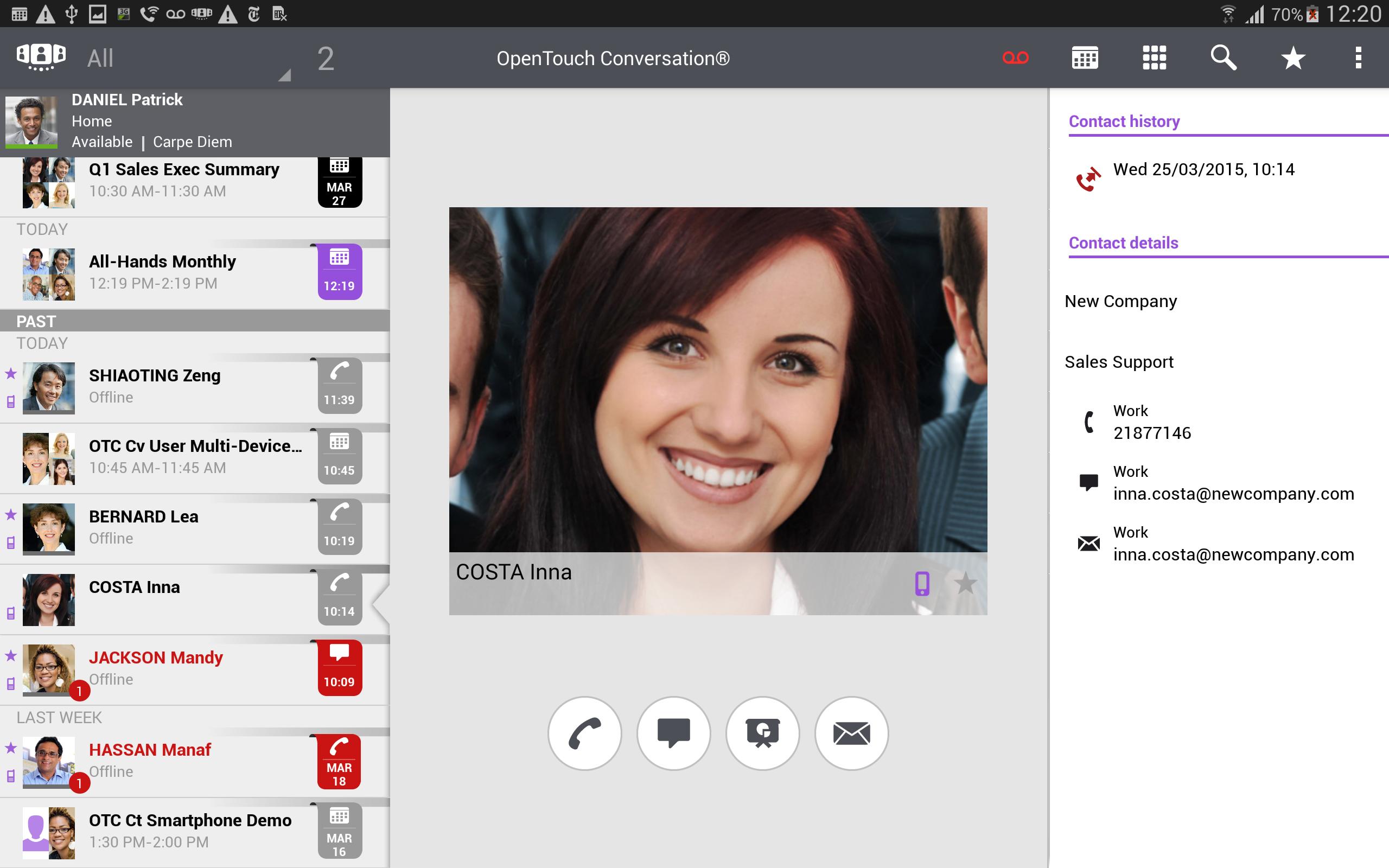 OpenTouch Conversation Tablet