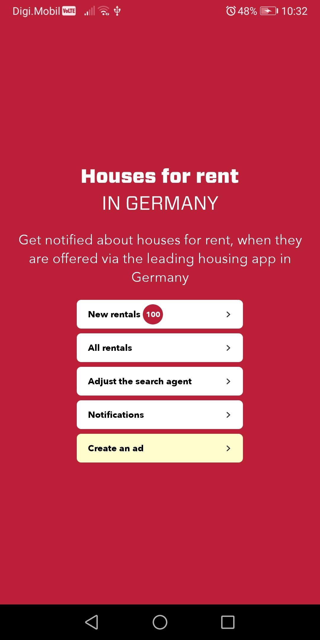 Housing rentals in Germany