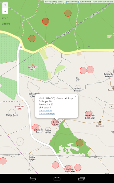 Caves in Gorizia's karst.