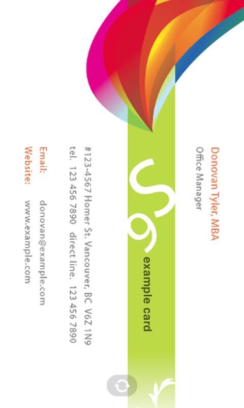 Biz cards viewer Carda Widget