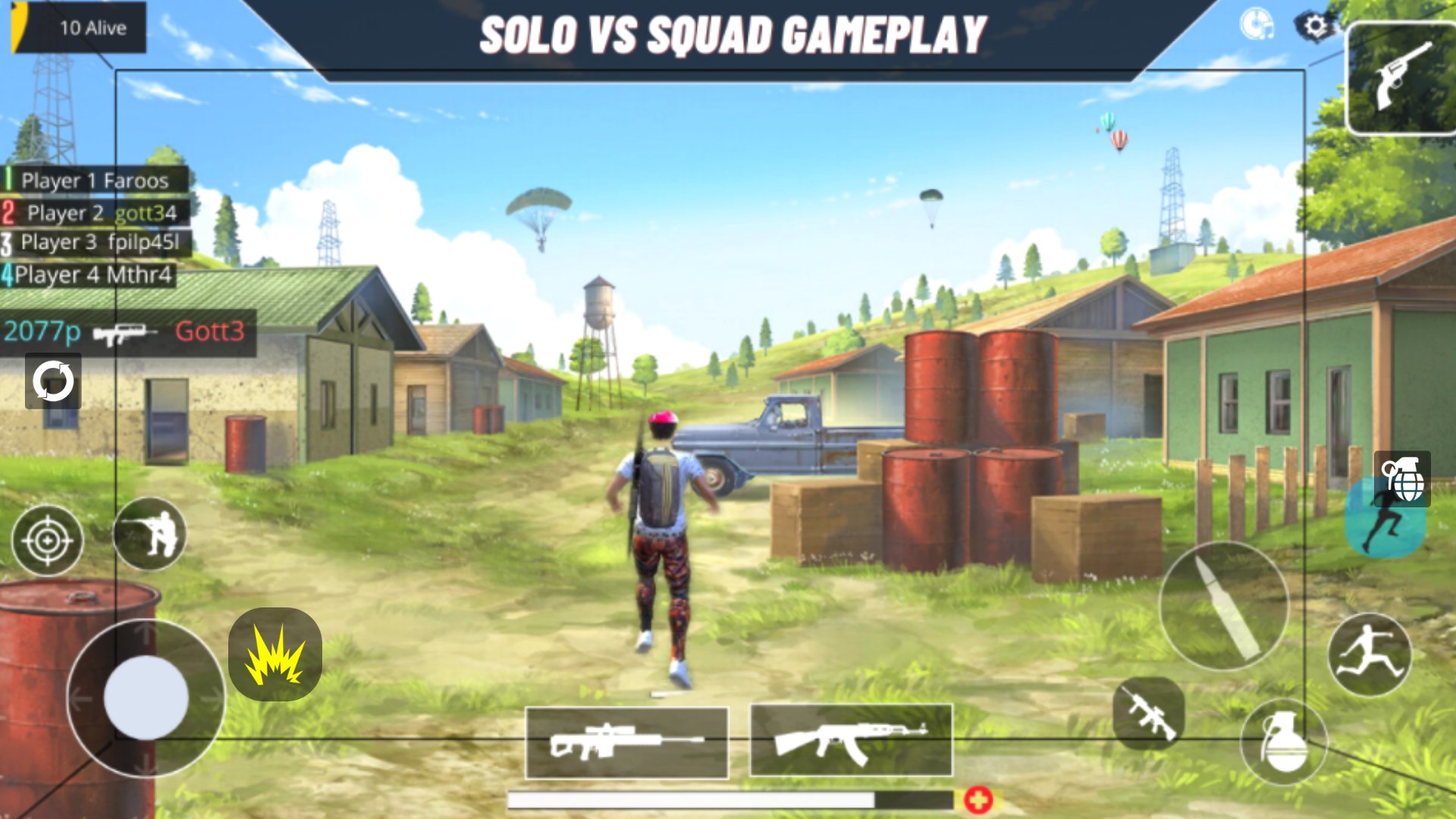 Solo vs Squad Battle Royale 3D