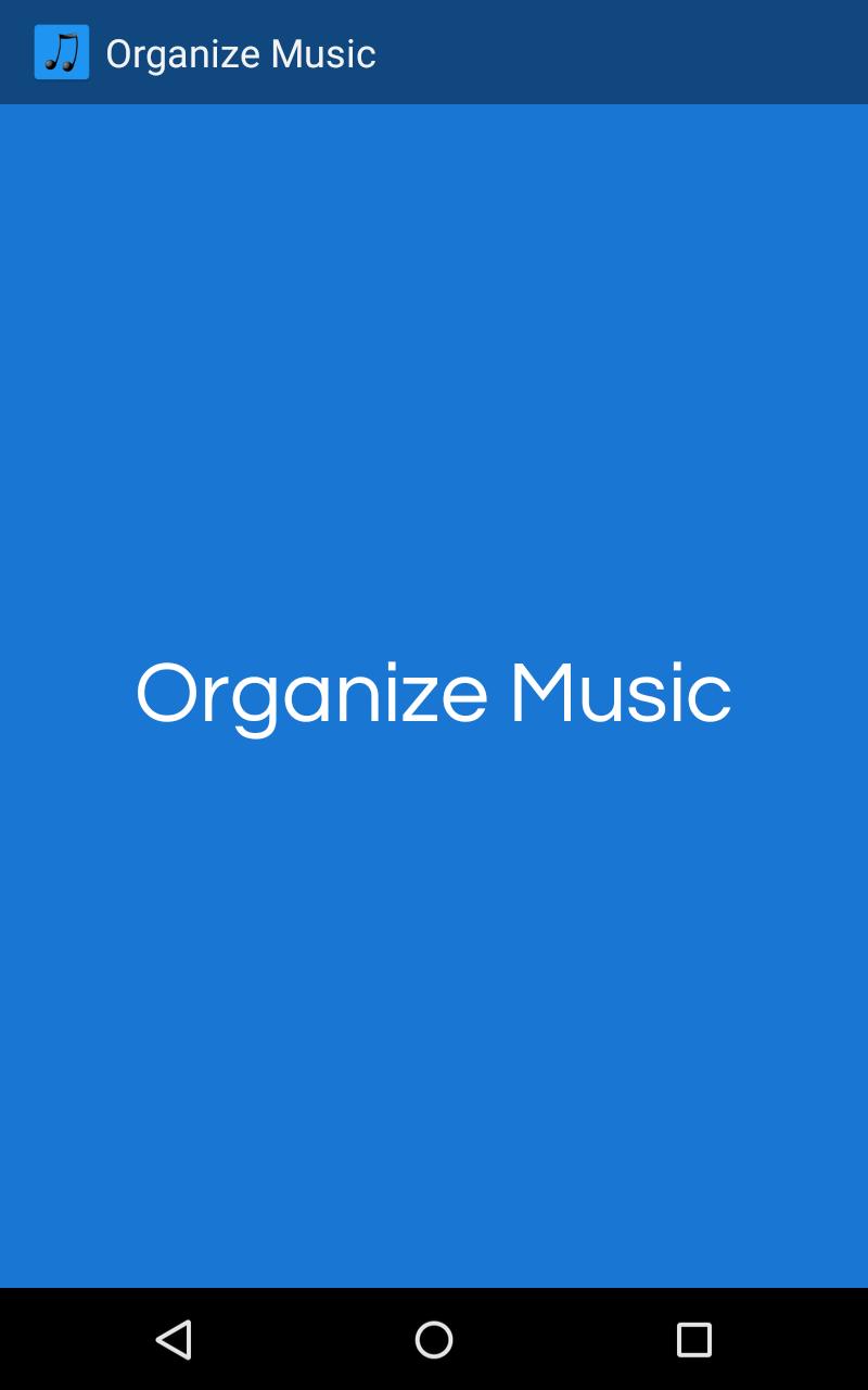 Organize Music