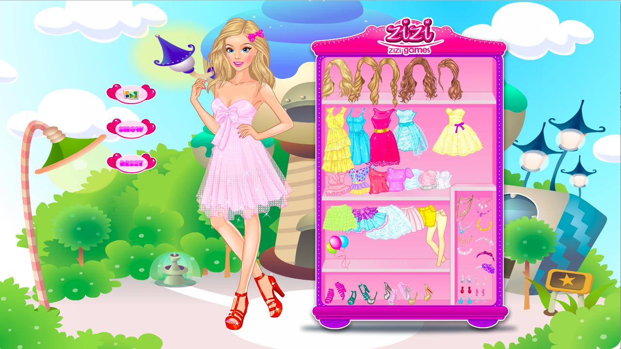 Girl with Balloons Dress Up