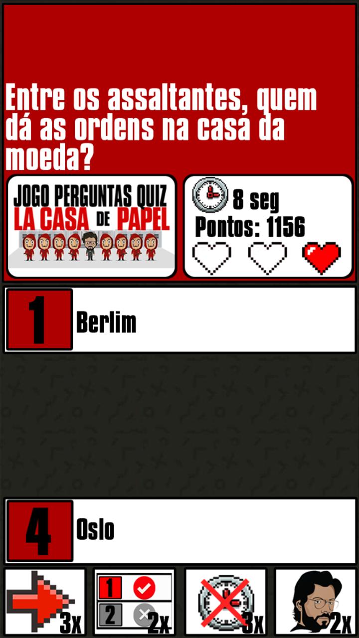La casa de papel Perguntas Quiz