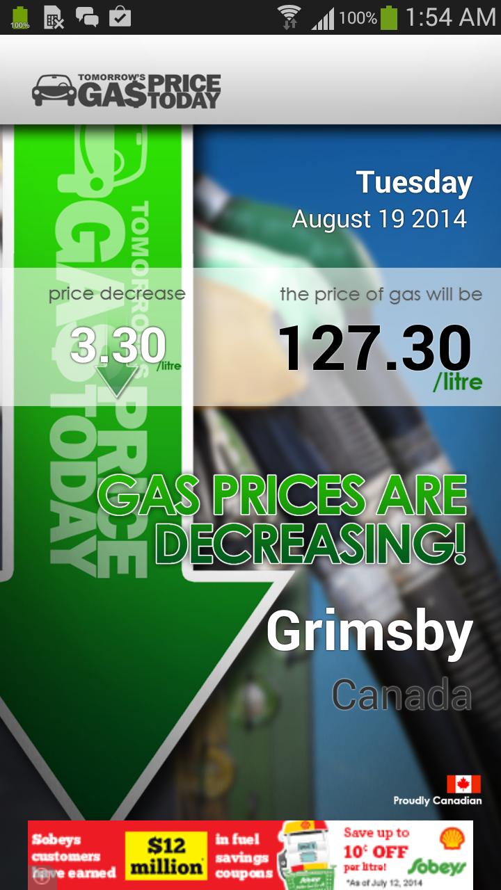 Tomorrow's Gas Price Today