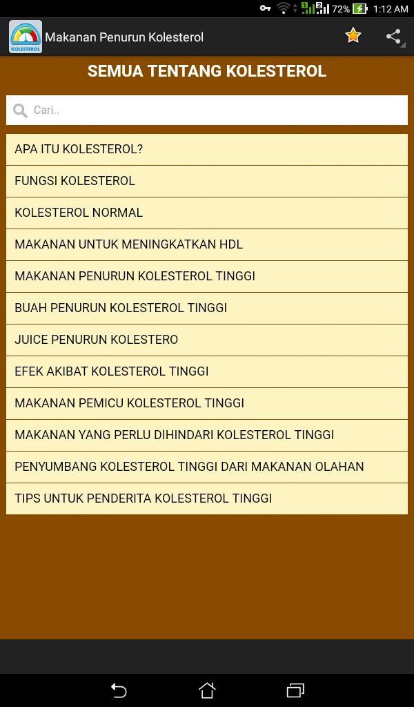 Makanan Penurun Kolesterol