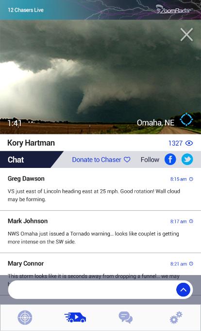 Zoom Radar Storm Chasers