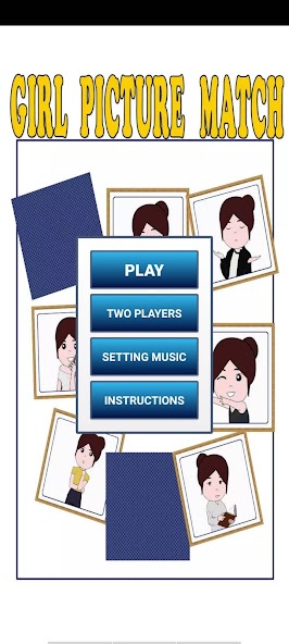 Girl Picture Match Game.
