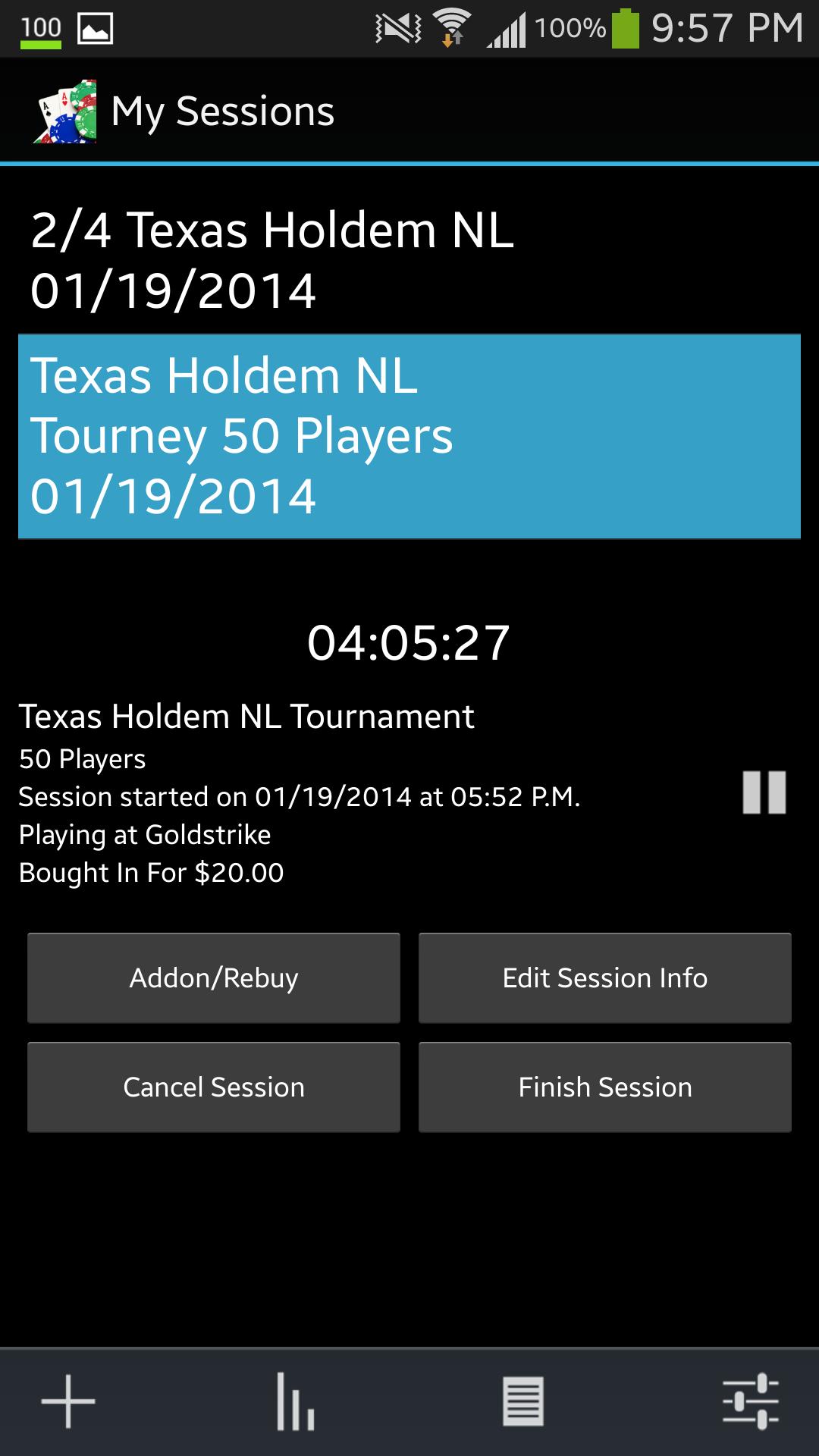 Personal Poker Tracker