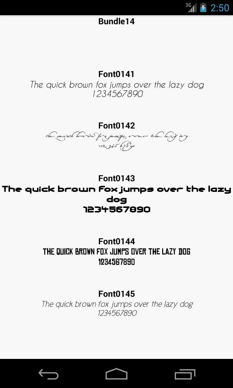 Fonts for FlipFont 14