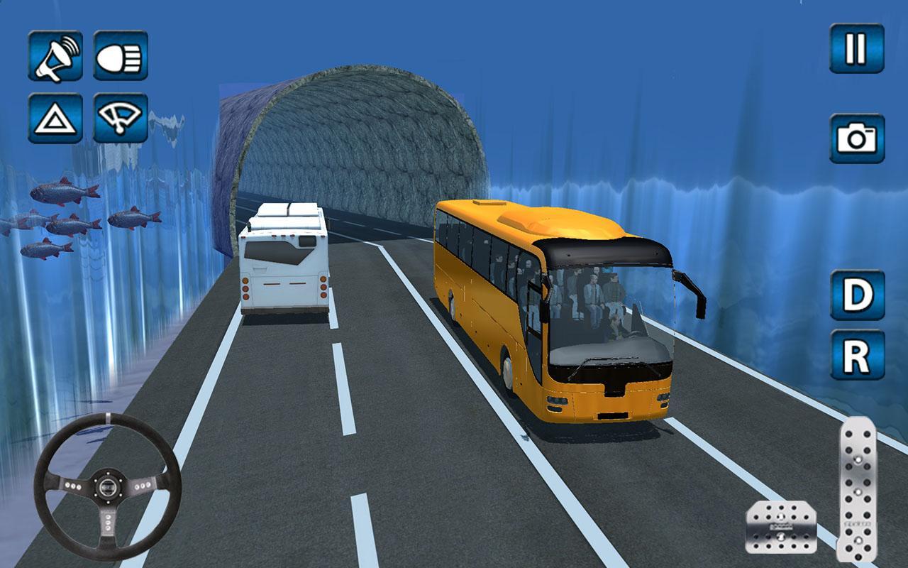 Tourist Bus Underwater Tunnel