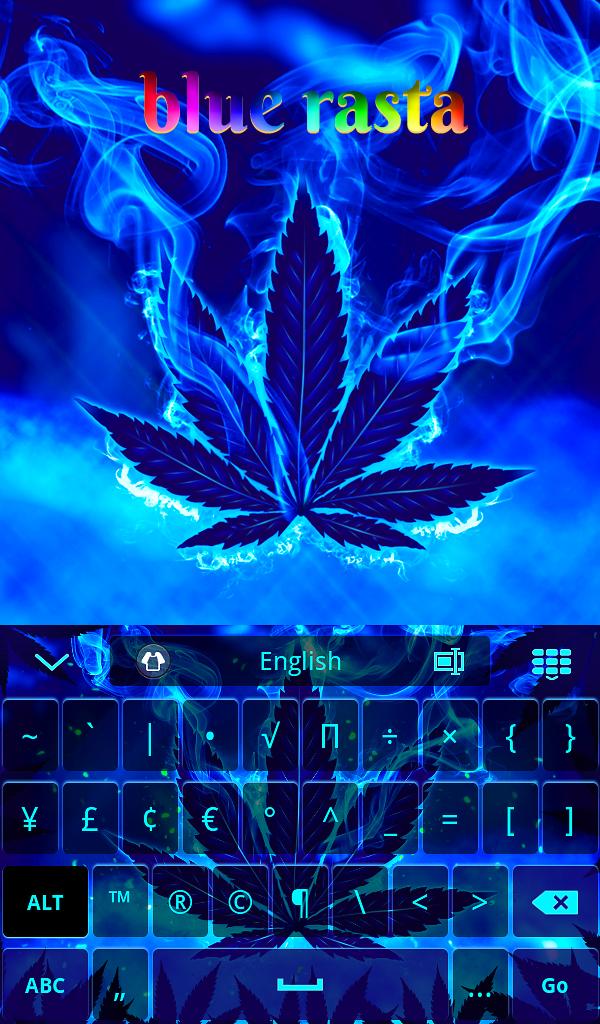 Blue Weed Rasta Keyboard