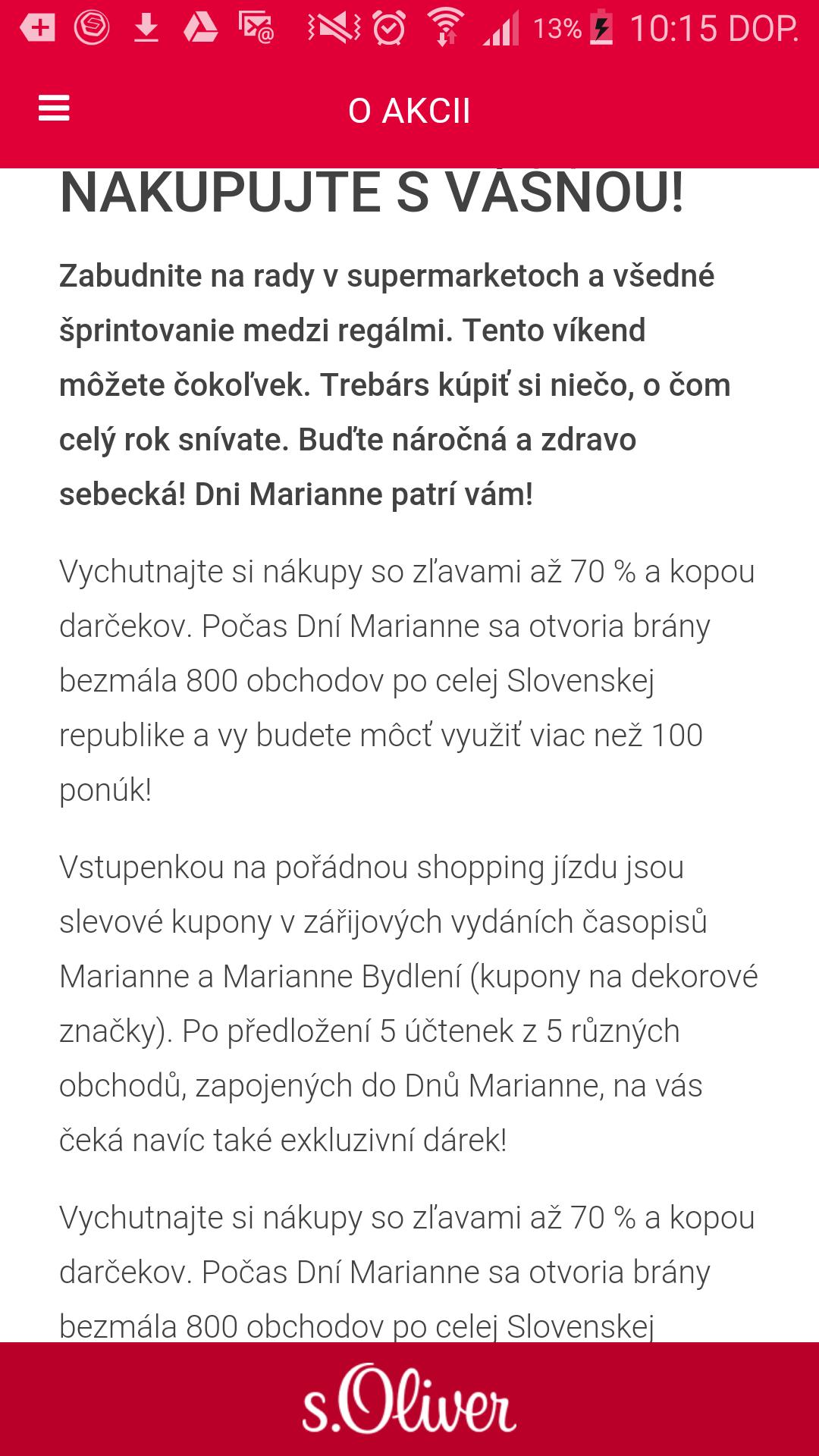 Dni Marianne 2016