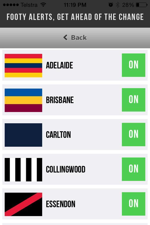 AFL - Footy Alerts