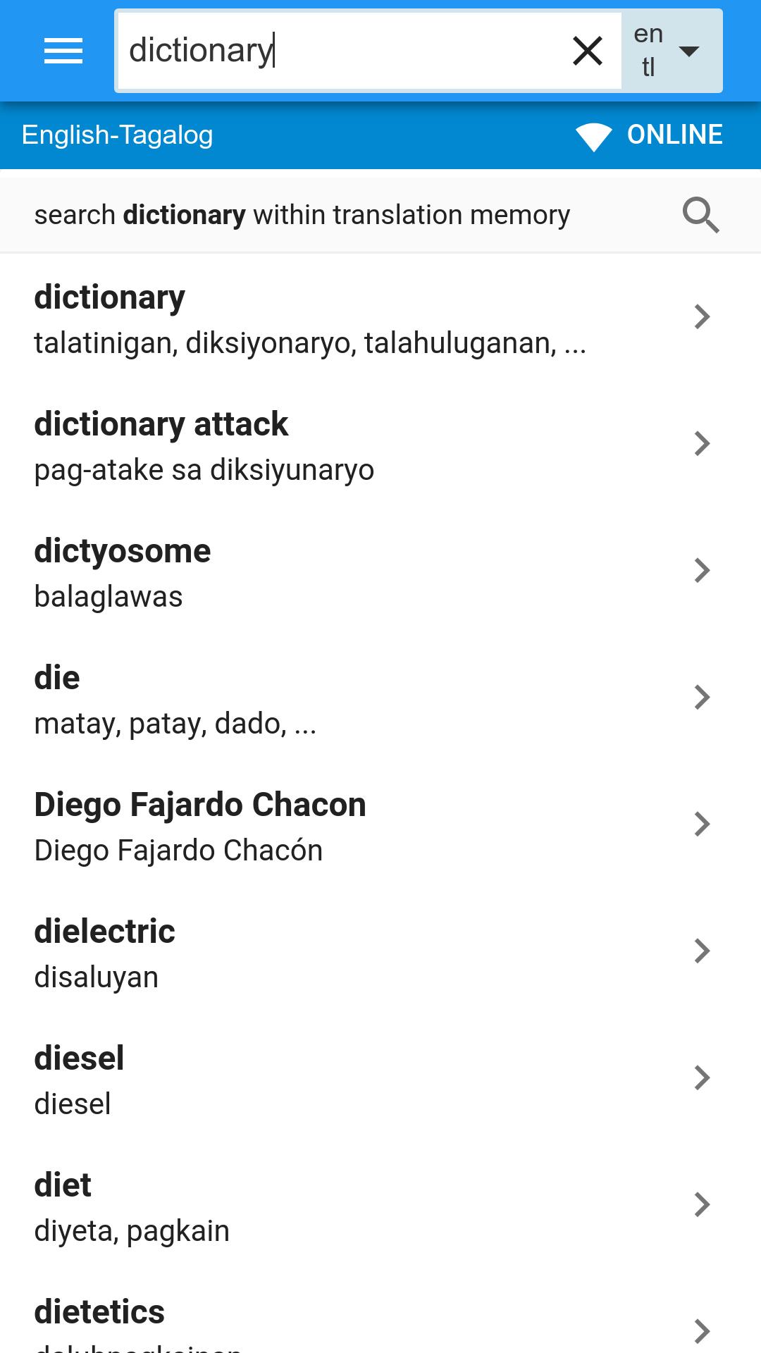Tagalog-English Dictionary