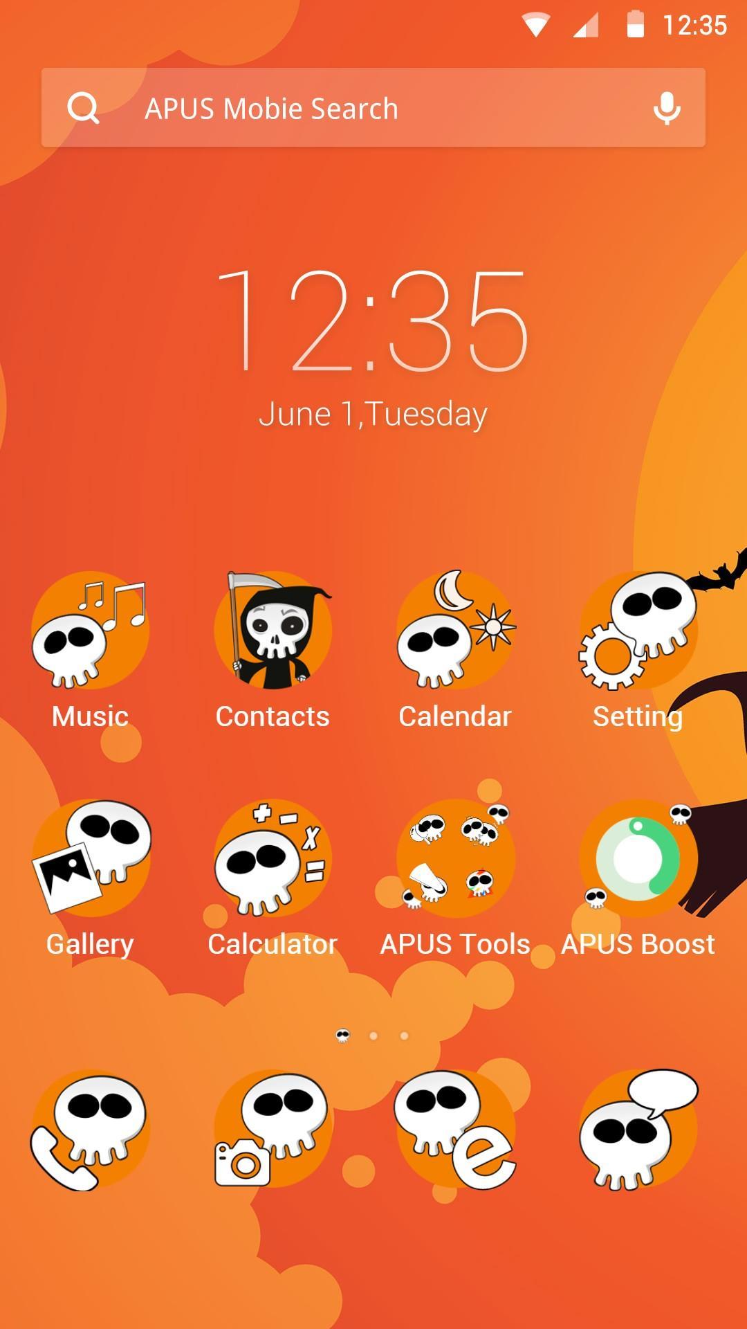 Mischievous Skull APUS theme