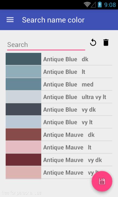 Embroidery floss table