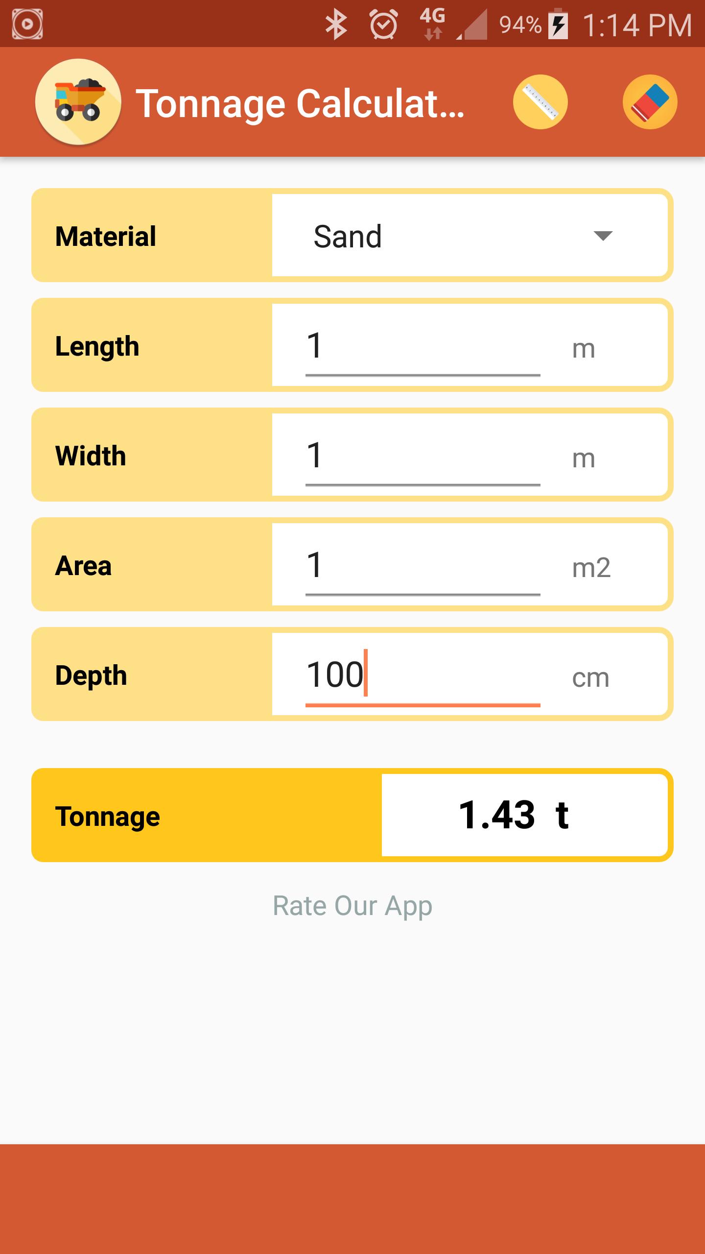Tonnage Calculator