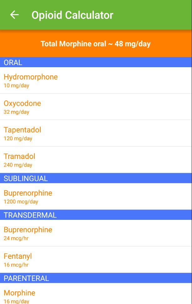 Opioid Calculator