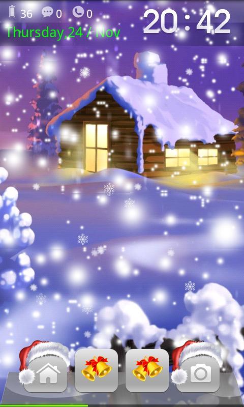 Christmas falling snow free