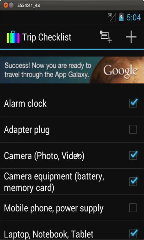 Trip Checklist