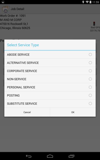 Process Server Mobile