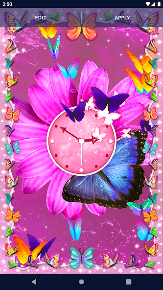 Neon Butterflies Wallpaper