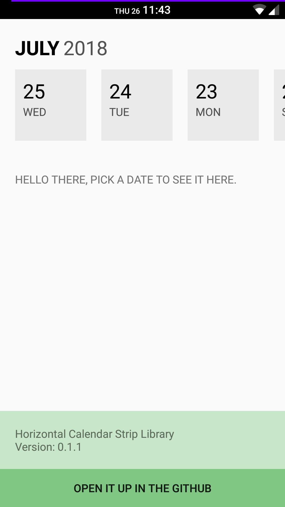 HorizontalCalendar