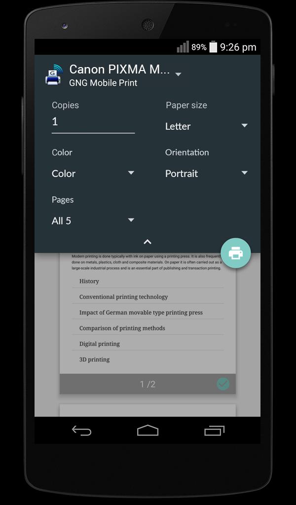 GNG Mobile Print