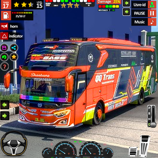 Coach Tourist Bus City Driving