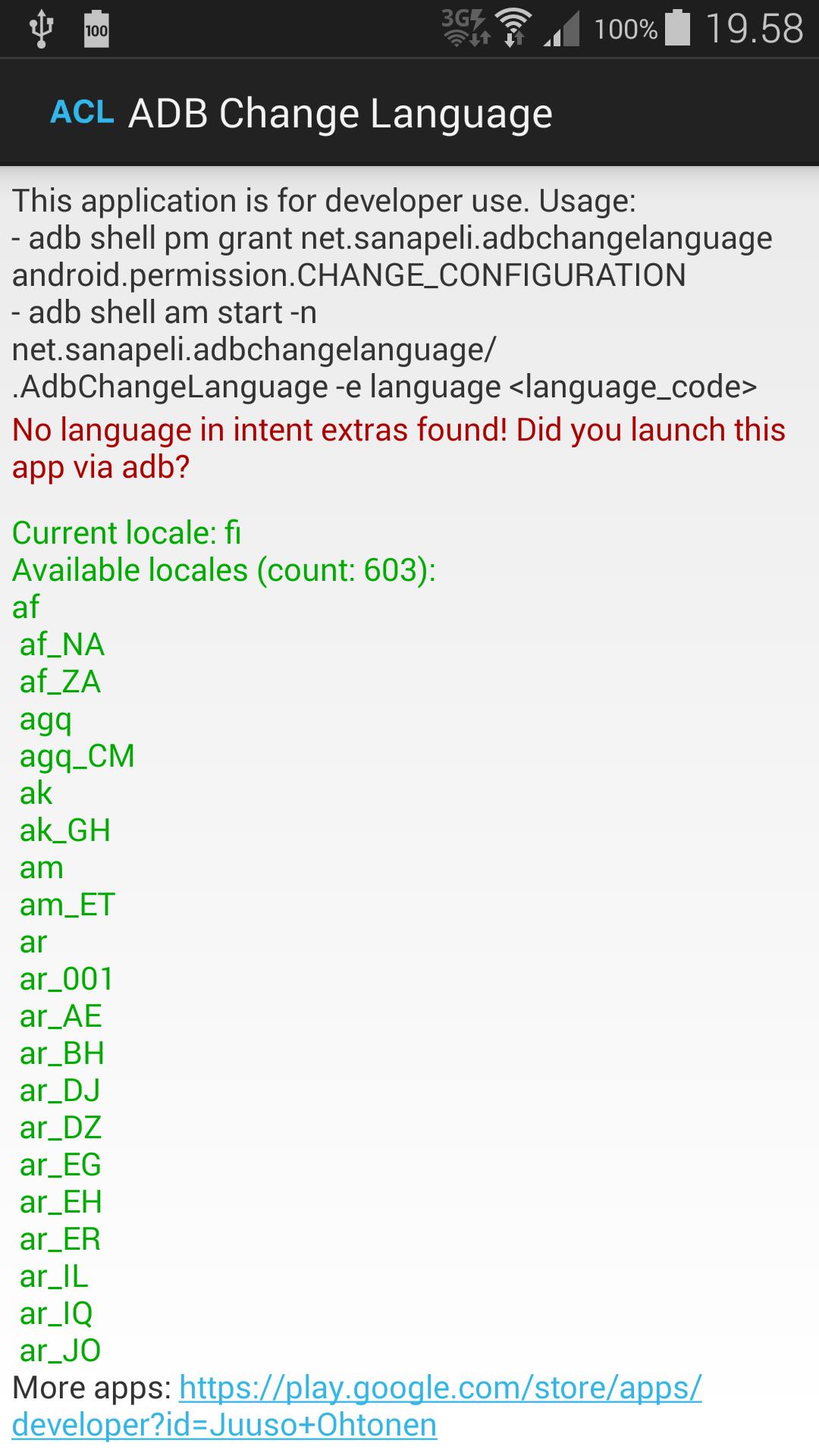 ADB Change Language