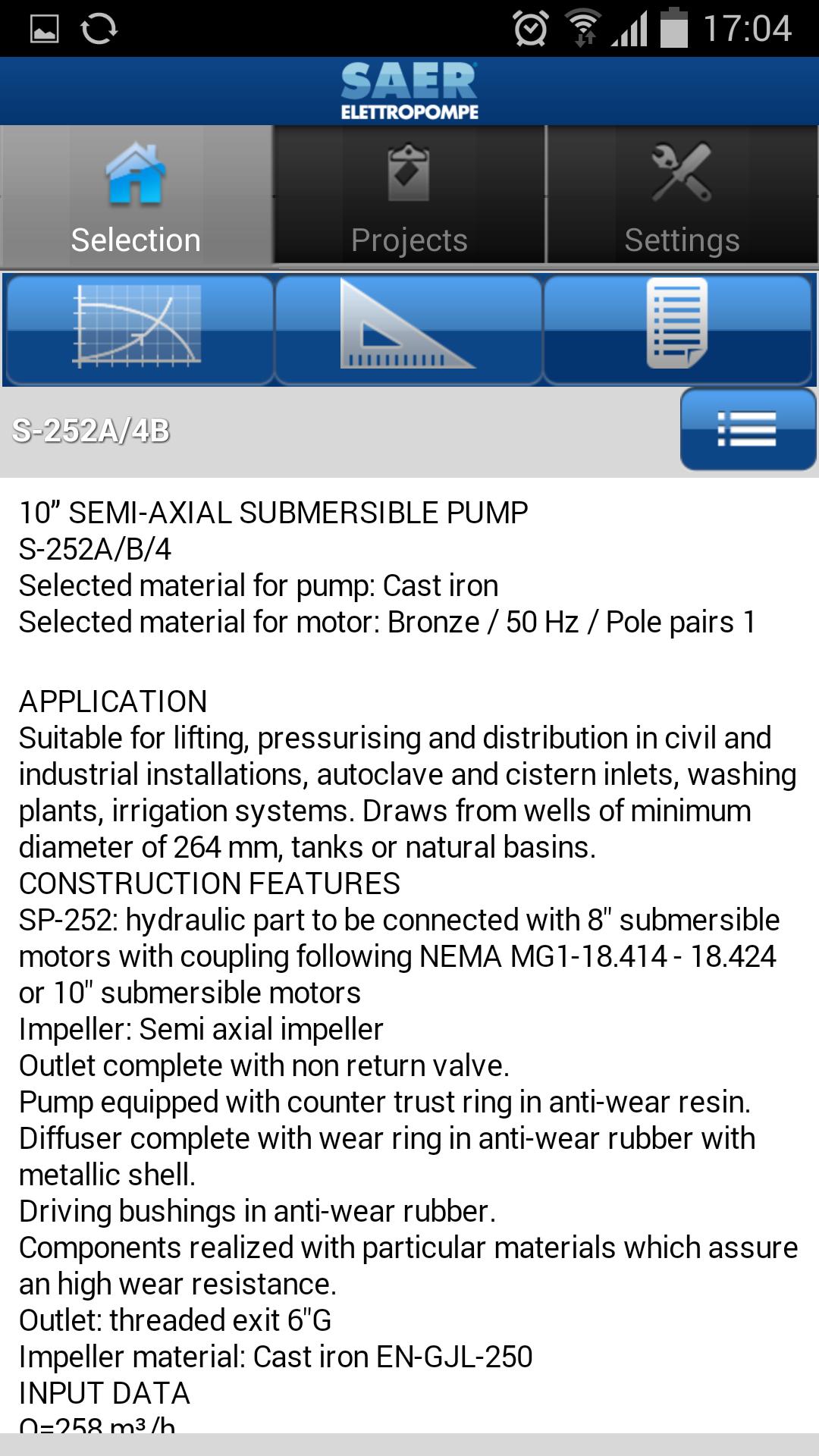 SAER Pump Selector