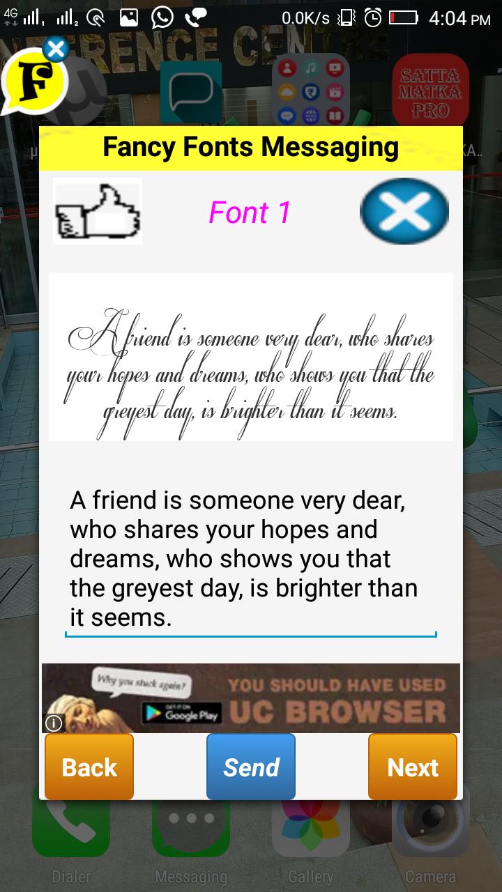 Stylish fonts for status