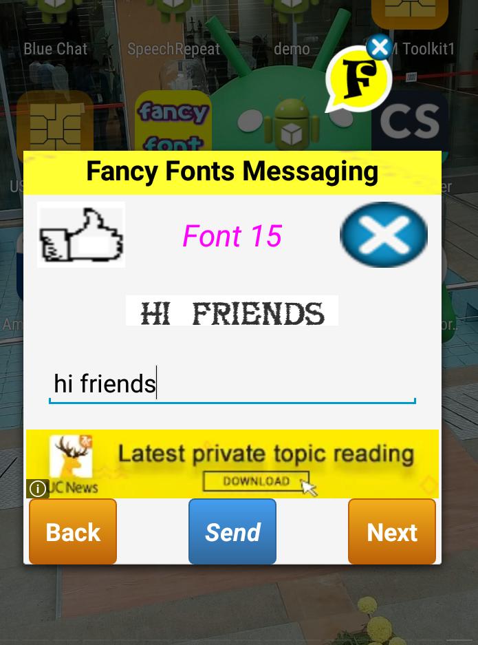 Stylish fonts for status