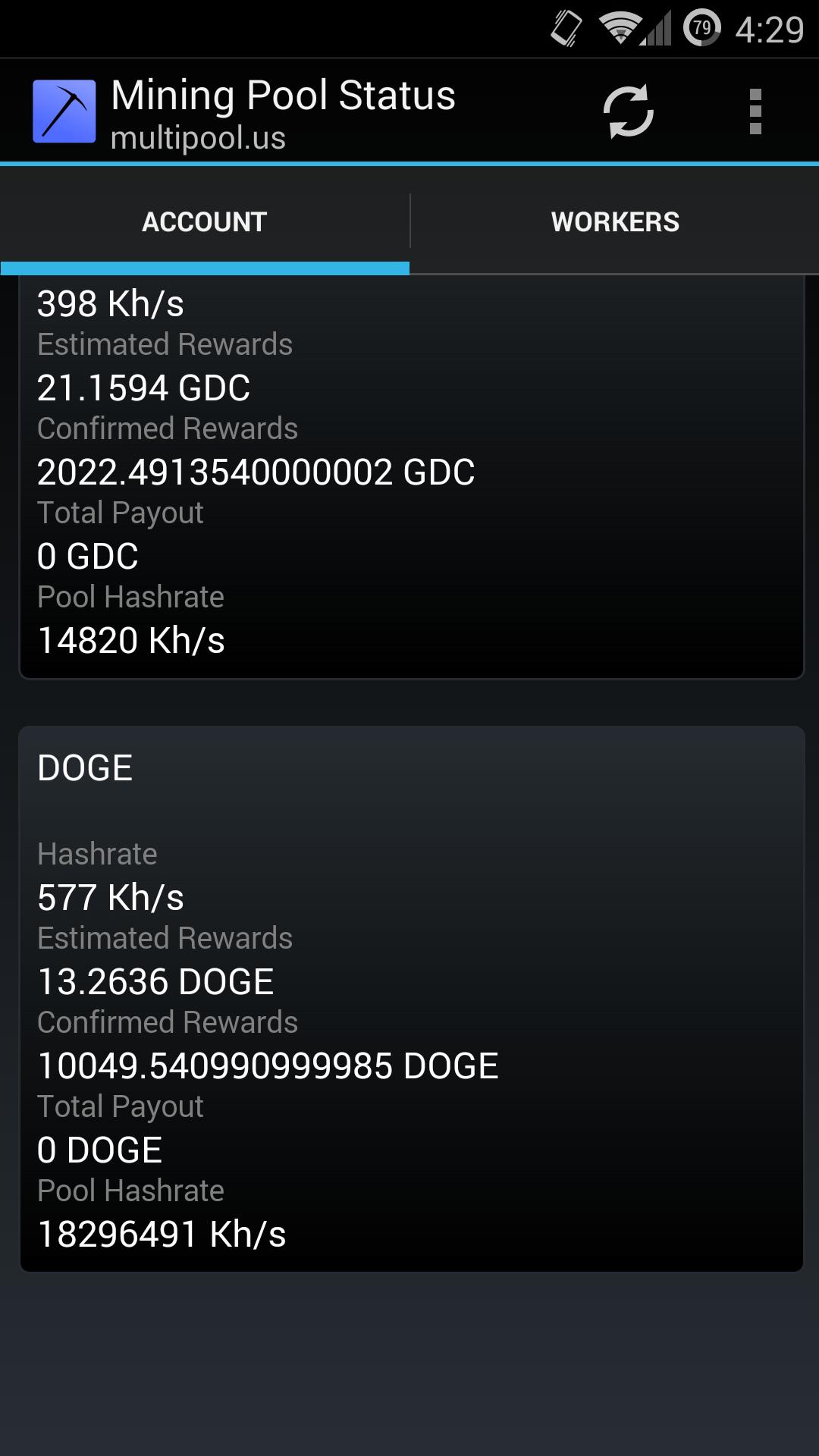 Mining Pool Status