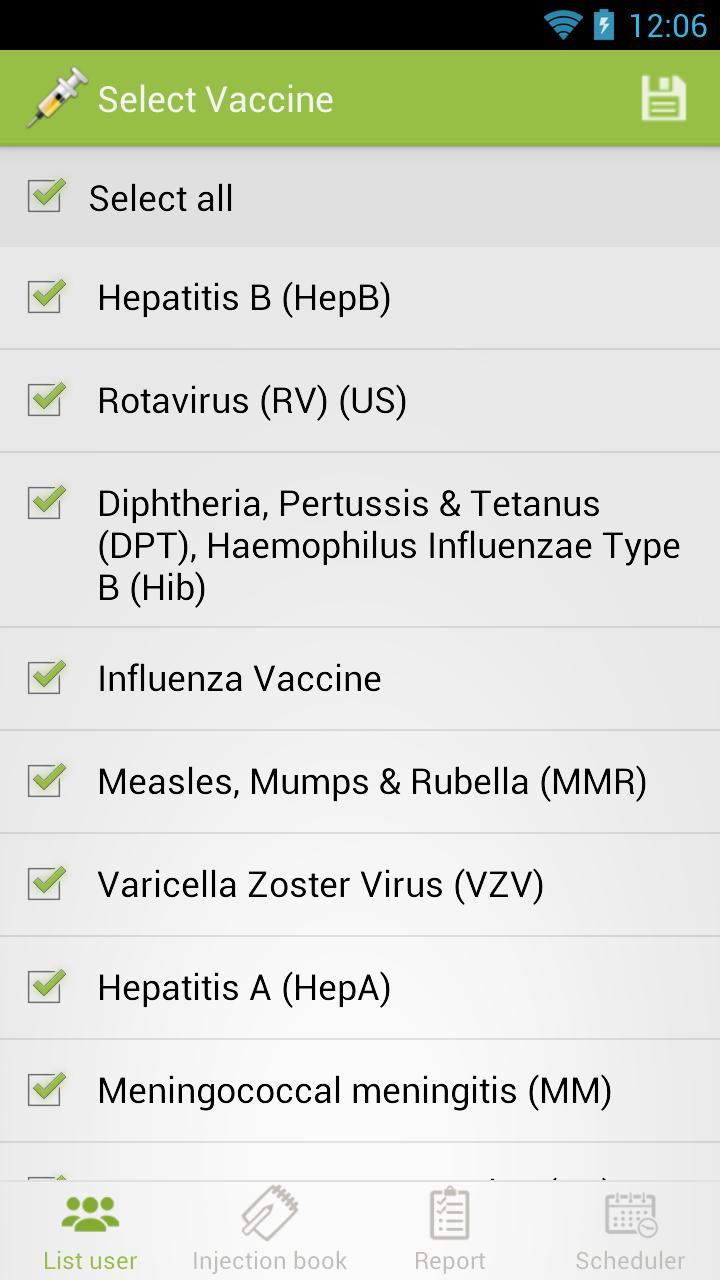Vaccination book
