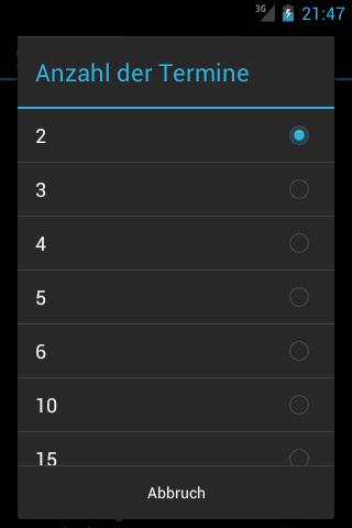 TerminAnsage Widget