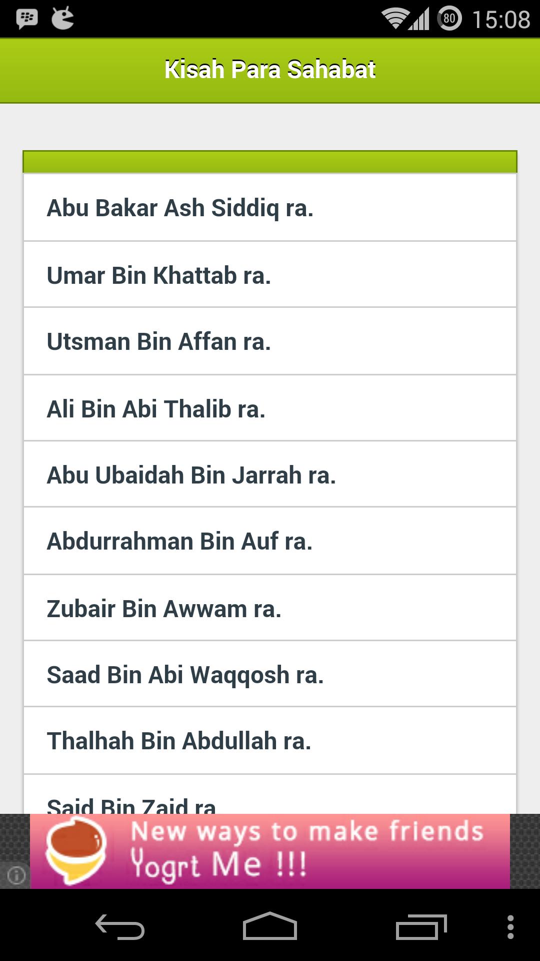 Kisah Para Sahabat